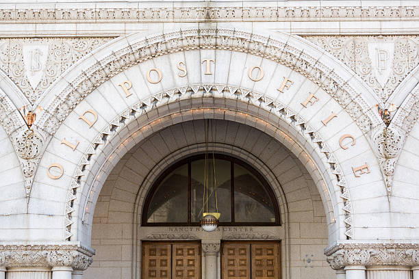 istock Entrance to Old Post Office building Washington 487223393