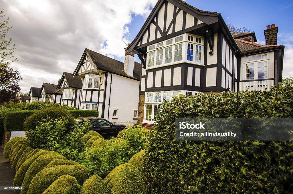 British Tudor houses in London Real Estate Stock Photo