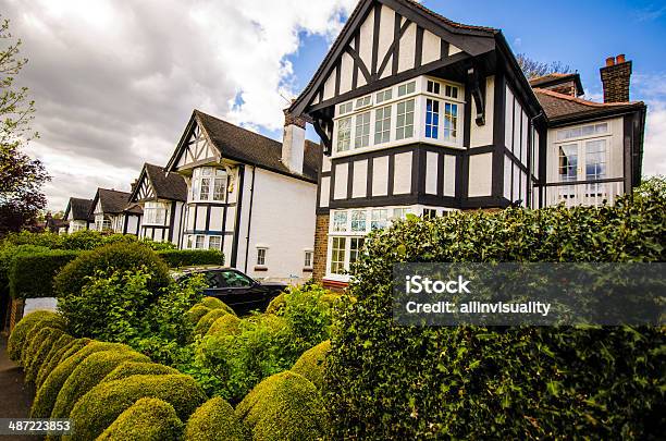 British Tudor Houses In London Stock Photo - Download Image Now - Real Estate, British Culture, Housing Development