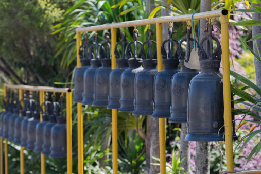 Bells in Buddhism temple, Phetchaboon Thailand