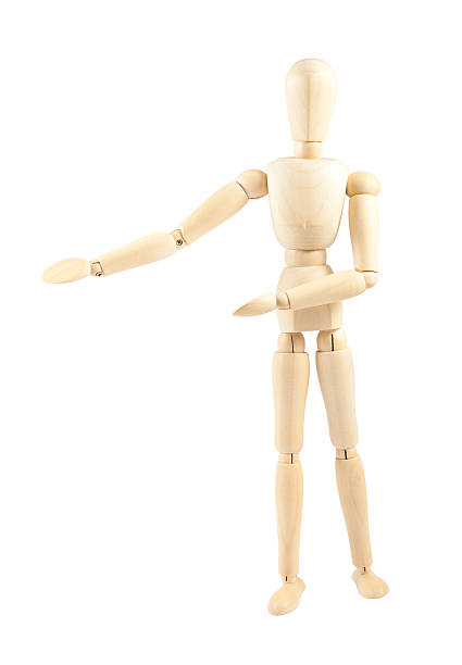 istock Wooden dummy showing product 487224200