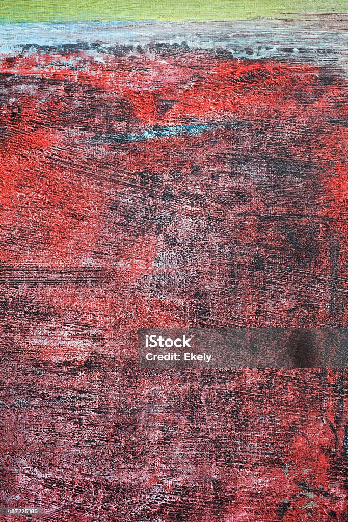 Astratto di verniciato verde e rosso arte sfondo. - Foto stock royalty-free di Pittura ad olio