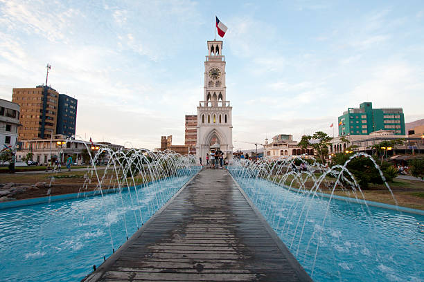 시계탑 of 이키케. - clock clock tower built structure brick 뉴스 사진 이미지