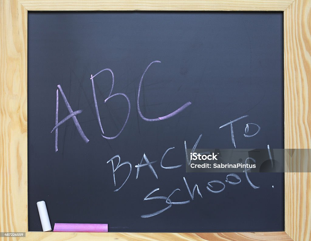 Blackboard 'back to school' Alphabet Stock Photo