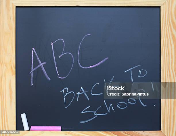 Blackboard Back To School Stock Photo - Download Image Now - Alphabet, Black Color, Blank