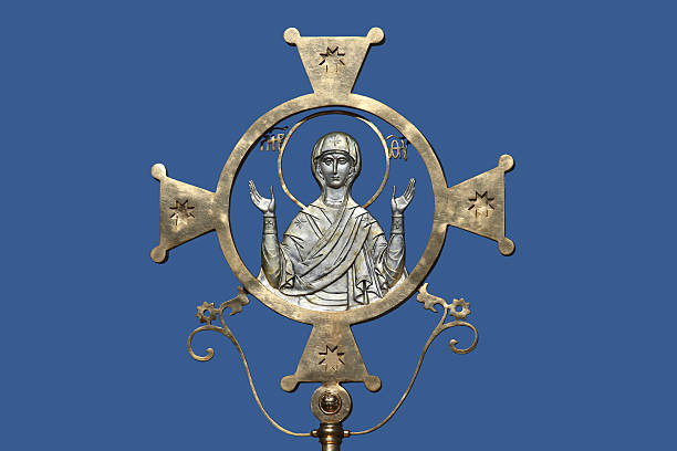 istock Gold image of Saint Mary 487227509