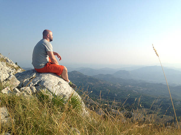 istock Relaxation on top of the mountain. 487229718