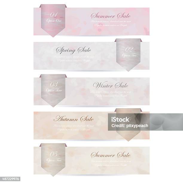 Pink Number Banner Light Pink Number Banner On Summer And Autumn Season Stock Illustration ...