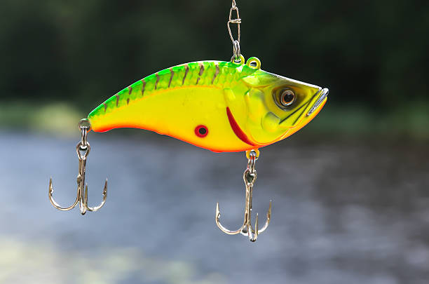 istock Yellow fishing lure 487230908