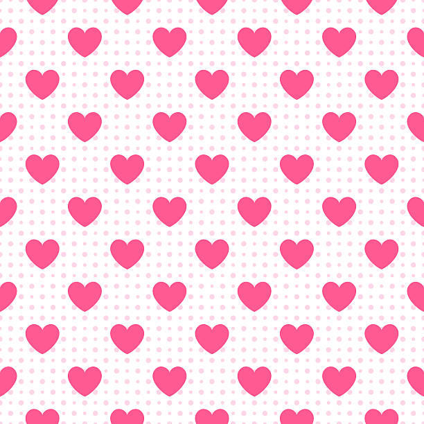 illustrations, cliparts, dessins animés et icônes de motif géométrique sans couture avec hearts illustration - pattern seamless textured effect image