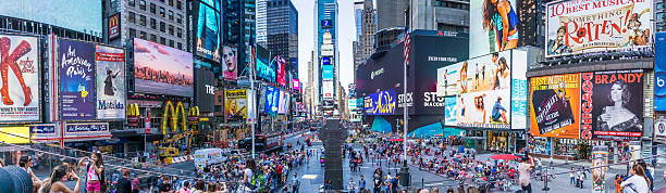 New York Times Square Panoramic stock photo