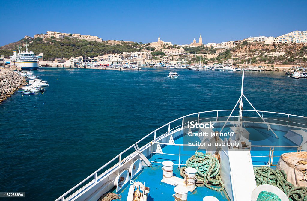 Port at town Mgarr - Gozo, Malta Mgarr, Malta - July 21, 2015: Port at town Mgarr in island Gozo. Gozo - Malta Stock Photo