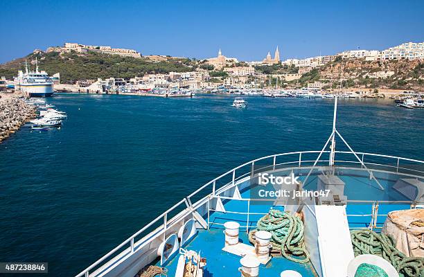 Port At Town Mgarr Gozo Malta Stock Photo - Download Image Now - Gozo - Malta, Ferry, Harbor