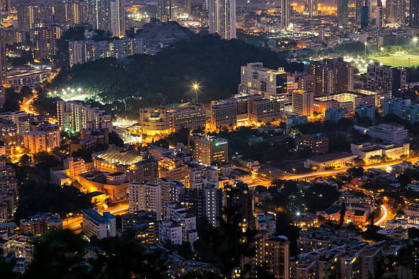 istock Hong Kong cityscape from Beacon Hill, Kowloon 487241542