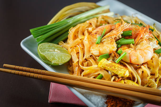istock Phat Thai is Fried Noodles cooking with shrimp 487242362