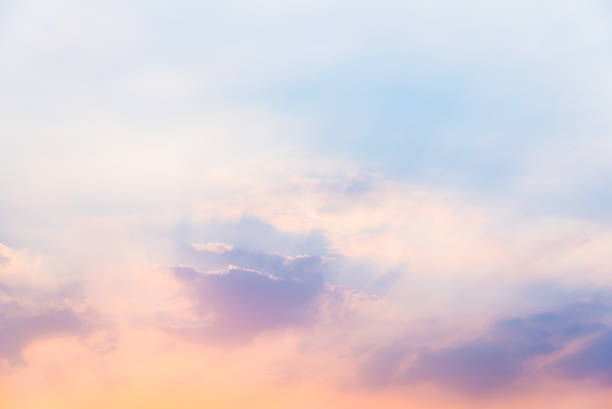 Sky in sunset Sky in sunset pastel crayon photos stock pictures, royalty-free photos & images