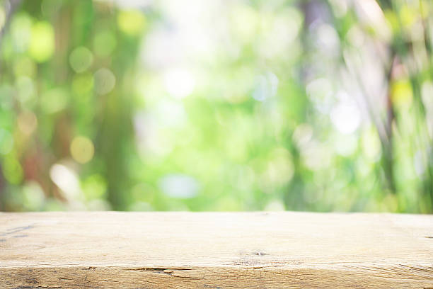 istock Outdoor Wooden table view 487246826
