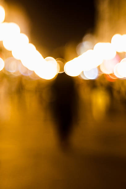 istock Night pedestrian street blur 487249968