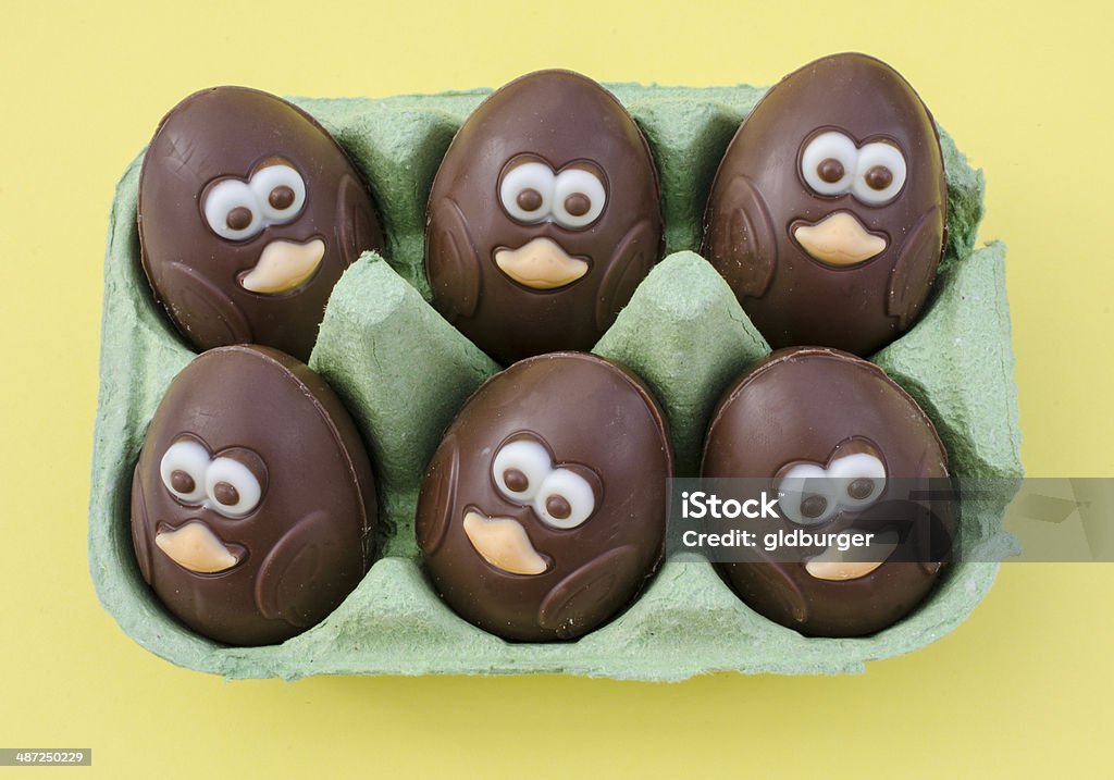 Funny Chocolate Easter Chicks Chocolate Chicks for easter Animal Stock Photo