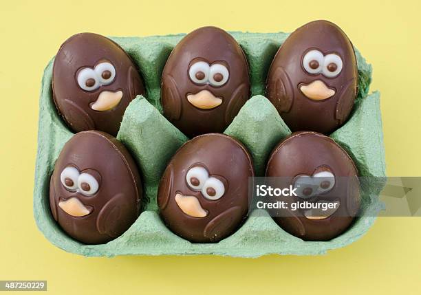 Funny Chocolate Easter Chicks Stock Photo - Download Image Now - Animal, Arrangement, Baby Chicken