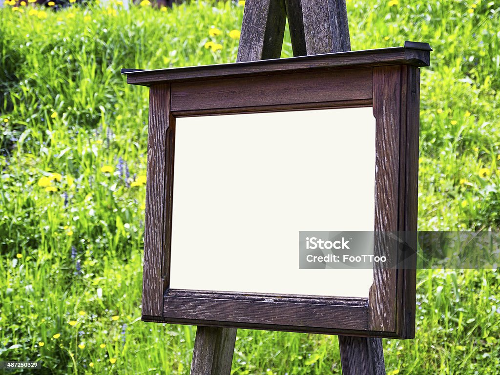 old fashioned menu board old wooden black board with space for text Announcement Message Stock Photo