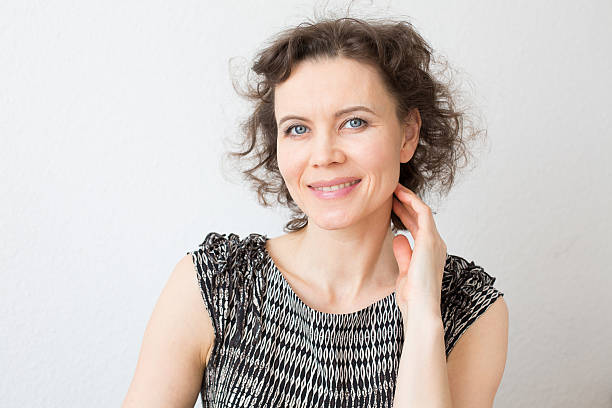 istock Happy brown-haired woman with attractive smile 487251445