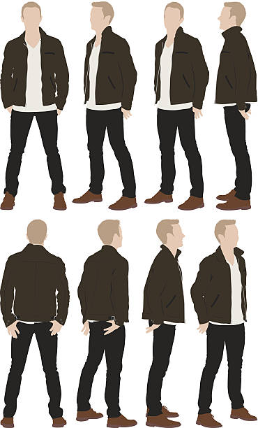 Casual man standing Casual man standinghttp://www.twodozendesign.info/i/1.png people silhouette standing casual stock illustrations