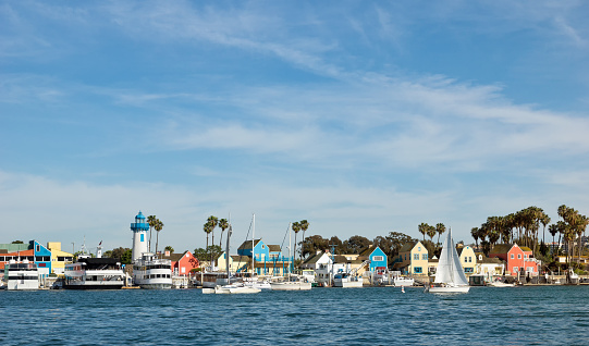 Marina sits west of Los Angeles in California. Logos have been removed. 