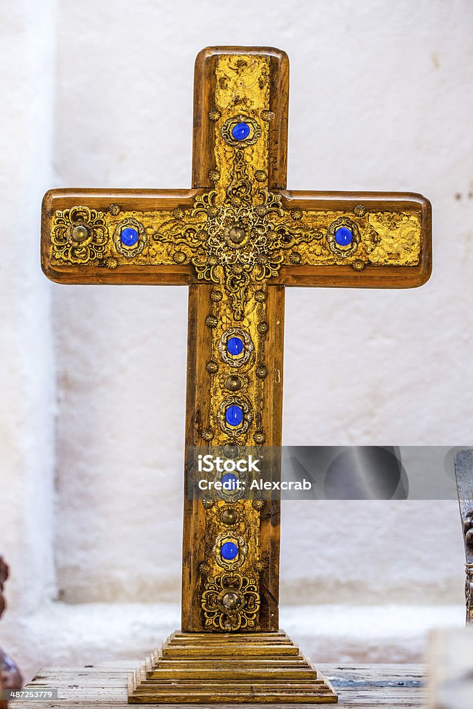 Mexican Wood Cross Mexican Wood Cross at Church Christianity Stock Photo