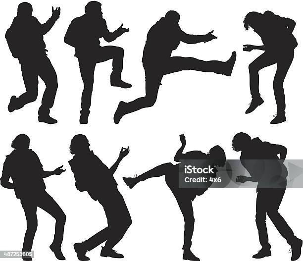 Man Playing Air Guitar Stock Illustration - Download Image Now - Air Guitar, Activity, Adult