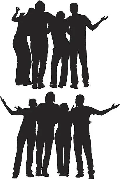 Vector illustration of Group of friends