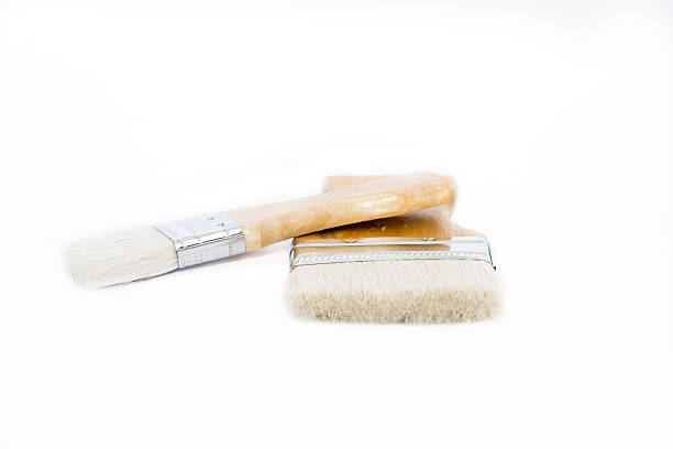 istock Paint brush isolated on a white background,Varnish brush 487256373