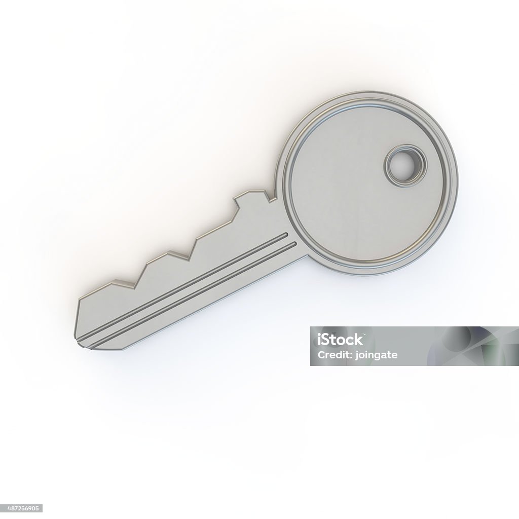 Key Facing Left Key From Above Looking Down On White Background Stock Photo - Download ...