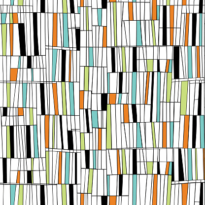 Seamless random pattern with a mid-century flavour.
