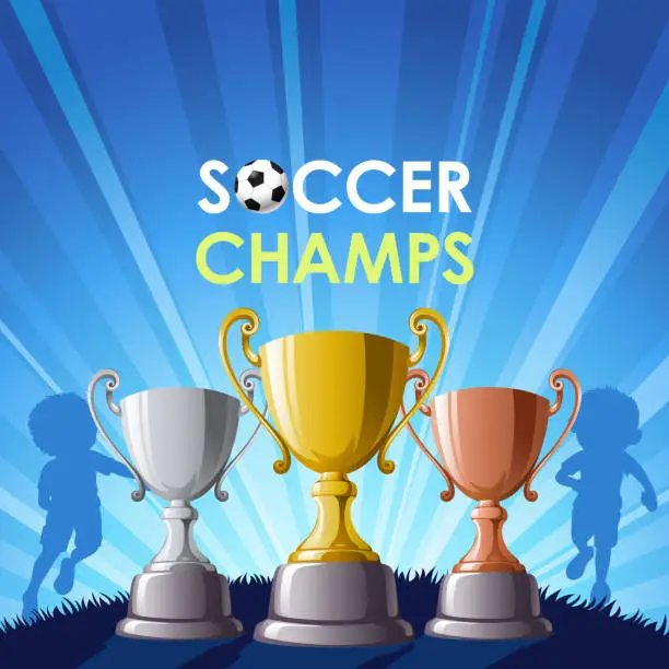 Vector illustration of Soccer Champs