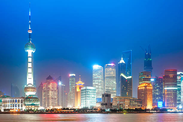 istock Beautiful Shanghai Pudong skyline at dusk 487272791