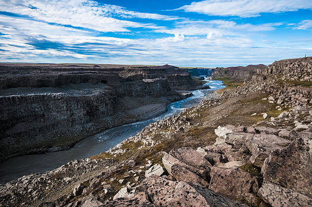 istock Icelandic river flowing in a canyon. Iceland 487272793