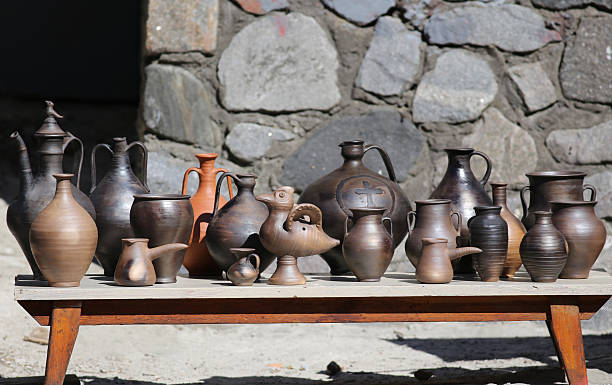 istock Collection of ancient clay dishes 487273591