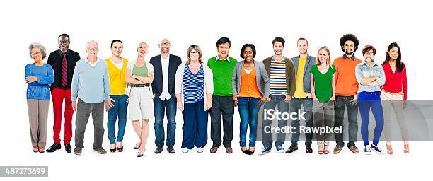 Group Of Multiethnic Diverse Colorful People Stock Photo - Download Image Now - Adult, Adults Only, African Ethnicity