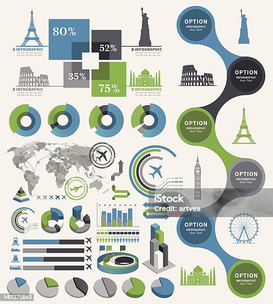 Travel Infographic Stock Illustration - Download Image Now - Infographic, Map, Computer Graphic