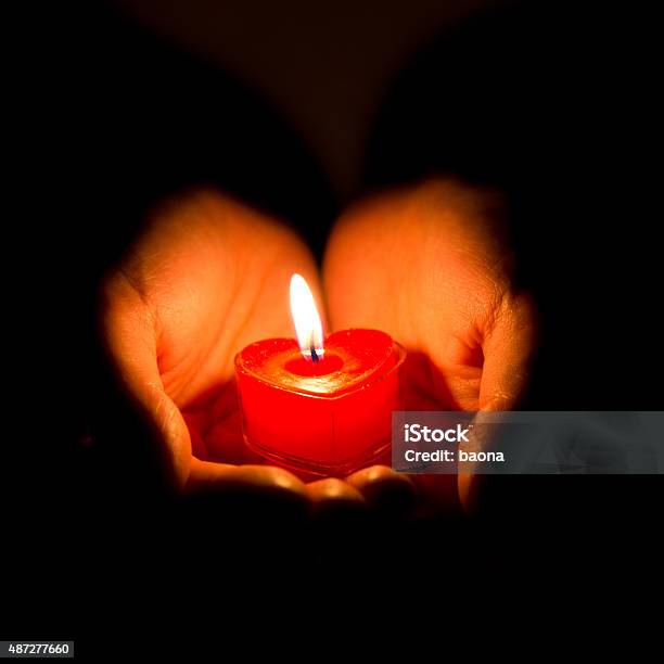 Heartshaped Candle Stock Photo - Download Image Now - Candle, Heart Shape,  Light - Natural Phenomenon - iStock
