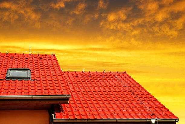 istock Roof house with tiled roof 487294458
