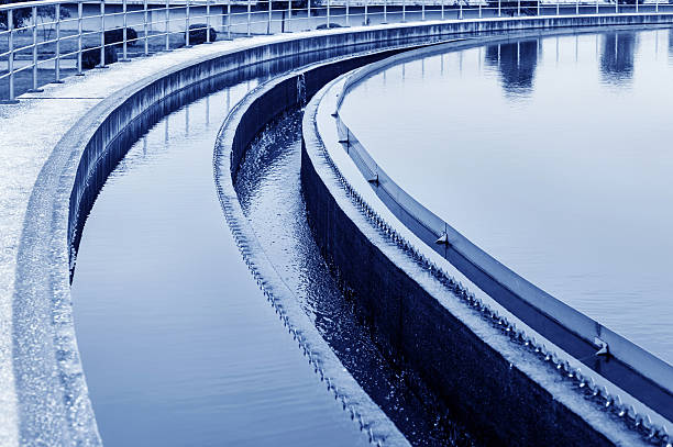 istock Modern urban wastewater treatment plant. 487296133