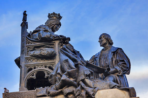 istock 1492 Isabella with Columbus Statue Built 1892 Andalusia Granada 487296795