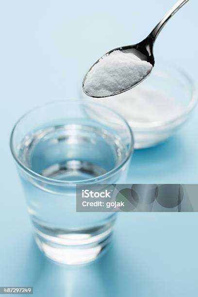 Baking Soda Stock Photo - Download Image Now - Baking Soda, Water, Drinking Glass