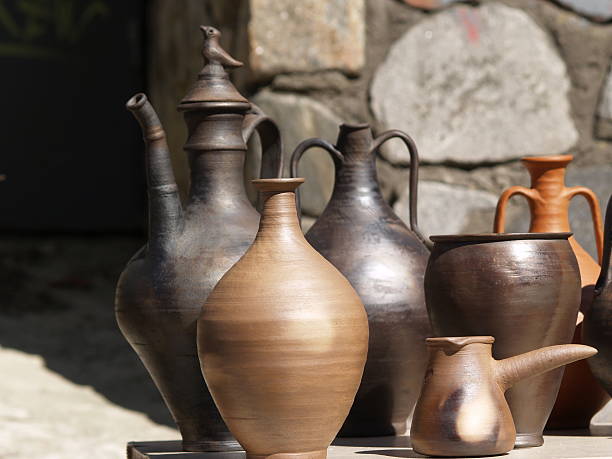 istock Collection of ancient clay dishes 487297369
