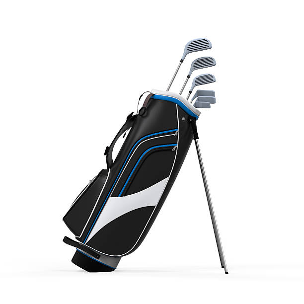 istock Golf clubs and Bag Isolated 487298835