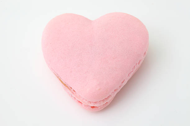 istock heart shaped French macaroons .Dessert 487299139