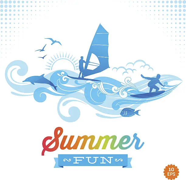 Vector illustration of Summer Fun