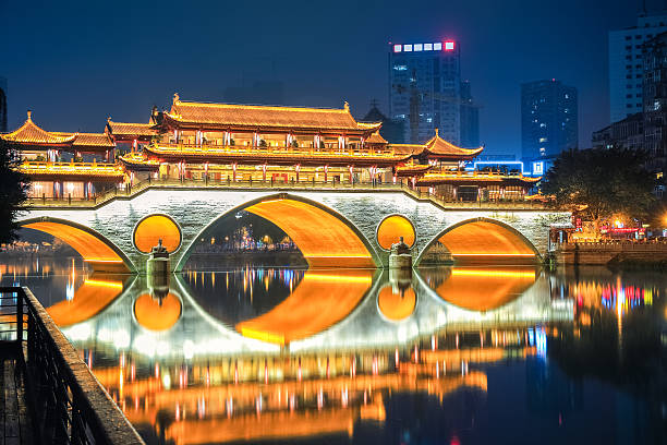 istock night view of  chengdu anshun bridge 487300965